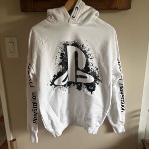 H&M PlayStation Hoodie White & Black Size 12-14